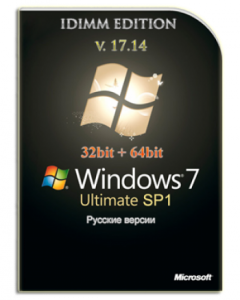 Windows 7 Ultimate SP1 IDimm Edition v.17.14 (x86/x64) (2014) Русский