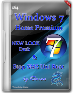 Windows 7 SP1 Home Premium NEW LOOK Dark IE11 by Qmax® (x64) (2014) [Rus]