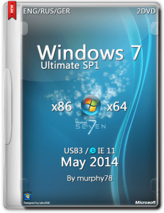 Windows 7 SP1 Ultimate IE11 May (x86/x64) (2014) [ENG/RUS/GER]