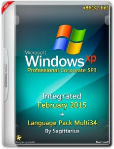 Windows Xp Pro Corporate SP3 February + Language Pack Multi34 by Sagittarius v.5.1.2600 (x86) (2015) [ENG/Multi34]