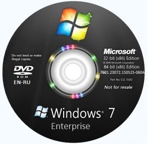 Microsoft Windows 7 Enterprise SP1 6.1.7601.23072.150525-0604 x86-x64 EN-RU SMG by Lopatkin (2015) Rus/Eng