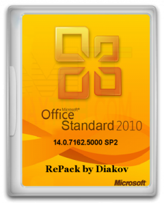 Microsoft Office 2010 Standard 14.0.7162.5000 SP2 RePack by D!akov (2015) [Multi/Ru]