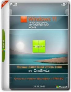 Windows 11 23H2 x64 Русская by OneSmiLe 25936.1000